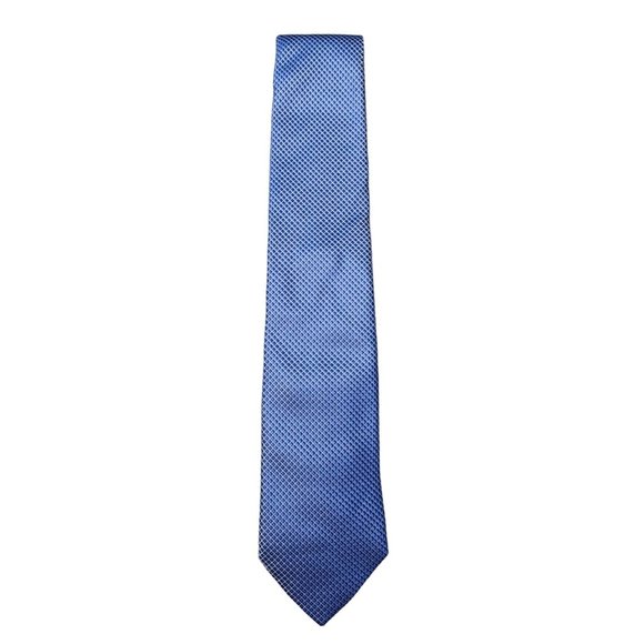 Hugo Boss NWT Blue Silk Tie Textured Diamond Necktie 58" - Picture 1 of 3